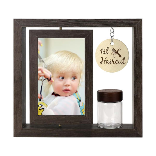 Liannan My First Haircut Keepsake Frame With Glass Hair Jar
