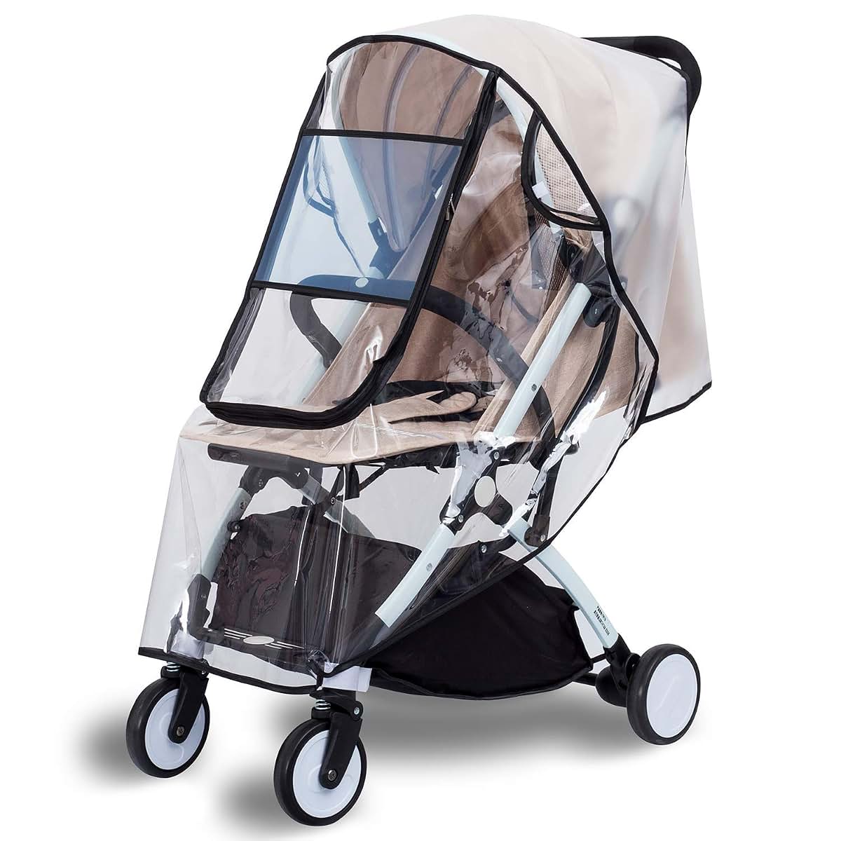 BabyOneStop Universal Stroller Rain Cover, Breathable Windproof Snowproof Weather Shield, 56x99cm