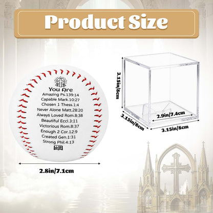Danquanuan Personalized Baseball Gifts Include Baseball & Display Box, Religious First Communion Gifts, Inspirational