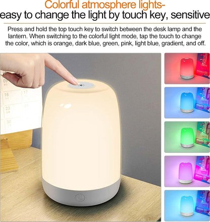 Zapex Touch Control Night Lights for Kids Bedrooms, Brightness Dimmable-5 Colors Changing-USB Charging ,Small Bedside (photo 4)