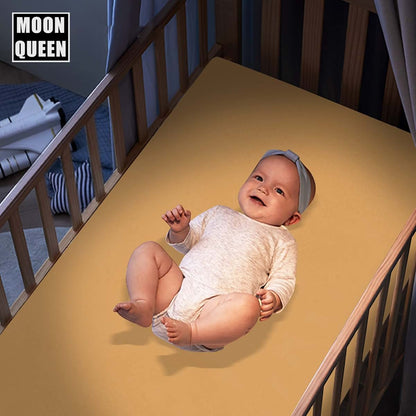 Moonqueen Fitted Crib Sheets Set for Standard Mattress Size