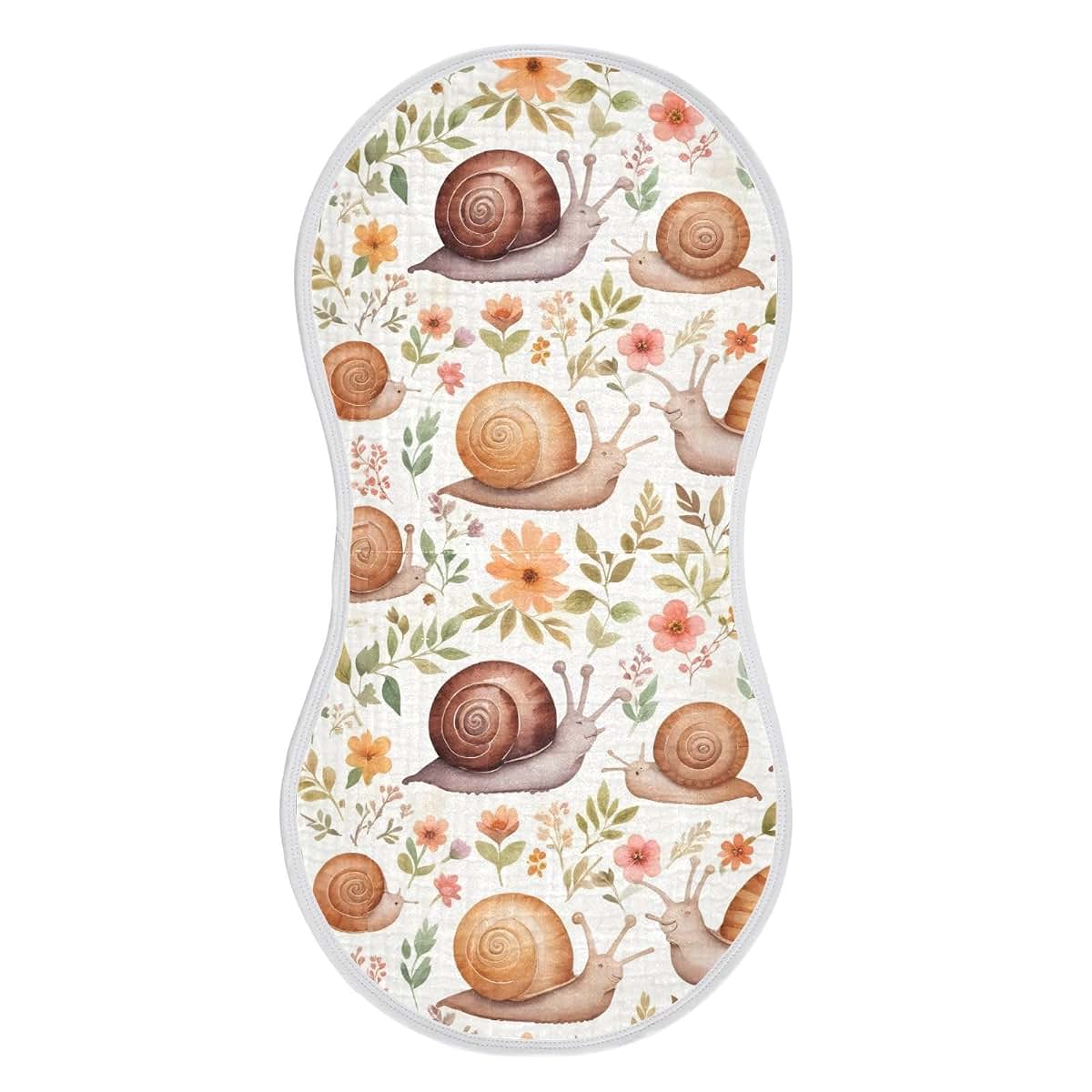 Hezely Lovely Snail Pattern Muslin Burp Cloths for Newborn Baby