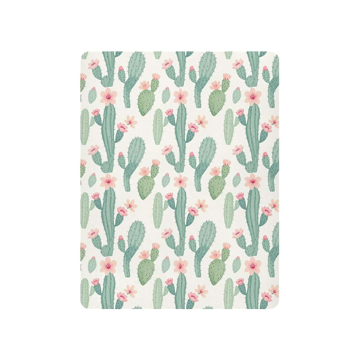 decor gift Baby Sheets Rose Succulents Flowers Desert Cactuses Essentials Boys Girls 52''x28'' (photo 2)