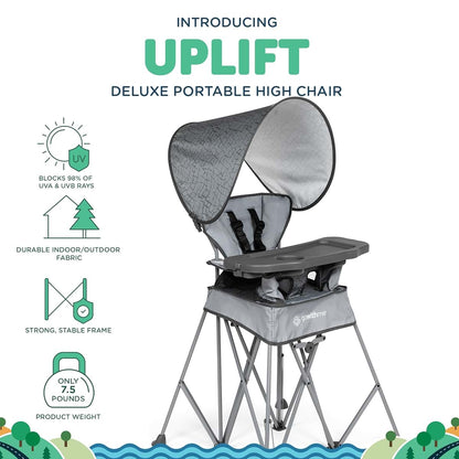 Uplift Deluxe Portable High Chair for Indoor and Outdoor Use