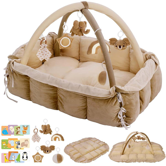Lanabuna 5-in-1 Baby Play Gym And Mat