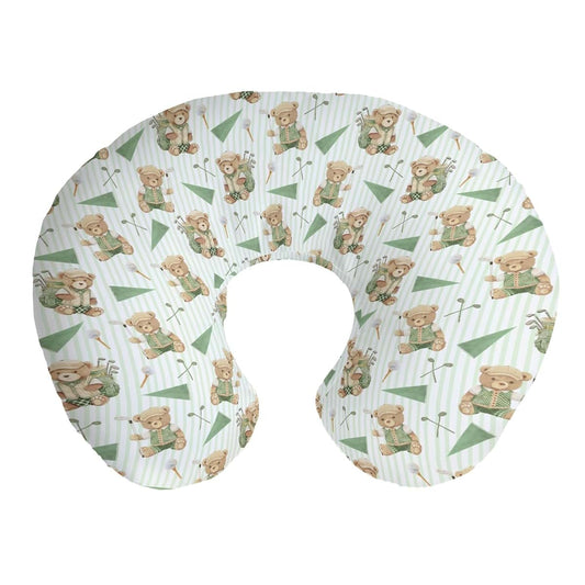 Cstdyfrv Cute Bear Golf Sports Nursing Pillow Covers Golf Clubs Bag Balls Flag Removable Covers for Breastfeeding