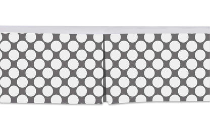 Bacati Mix N Match Large Dots Crib and Toddler Bed Skirt in Grey (photo 3)