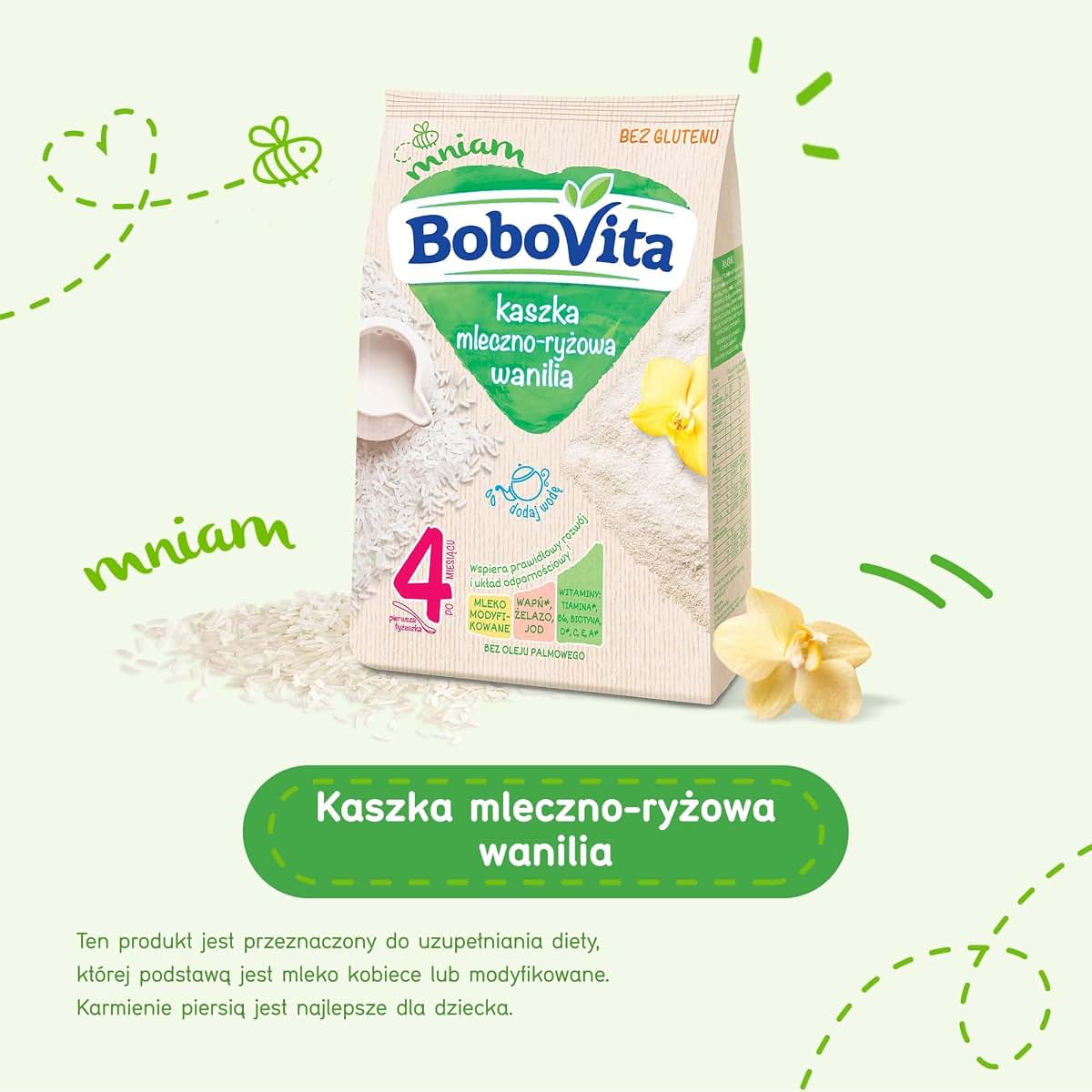 Bobovita Milk and Rice Gruel Vanilla for Babies (230g/8.1oz) (photo 2)