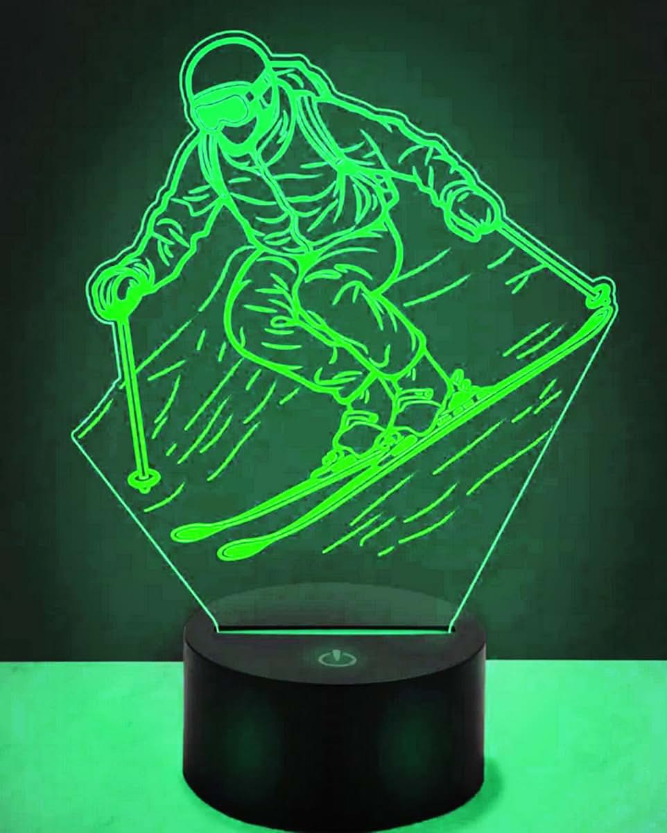 Jinnwell 3D Skiing Illusion Night Light With 7 Color Changing Modes (photo 4)