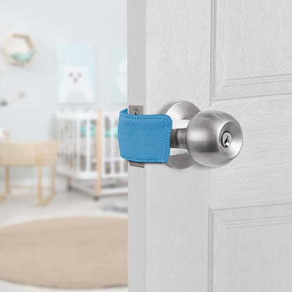 The Handle Wonder Cover Door Latch Silencer Covers, 2 Pack, Blue, Neoprene