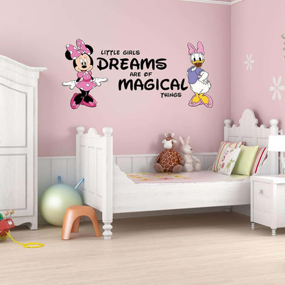 Kelly Wall Decals Daisy Pink Bow Cartoon Design For Bedroom