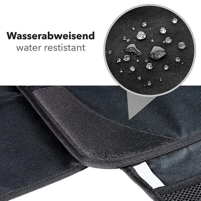 Muloo Car Seat Cover - Children Safety Seat Protector, Pet Dirt Kick Mat-Organizer, Black