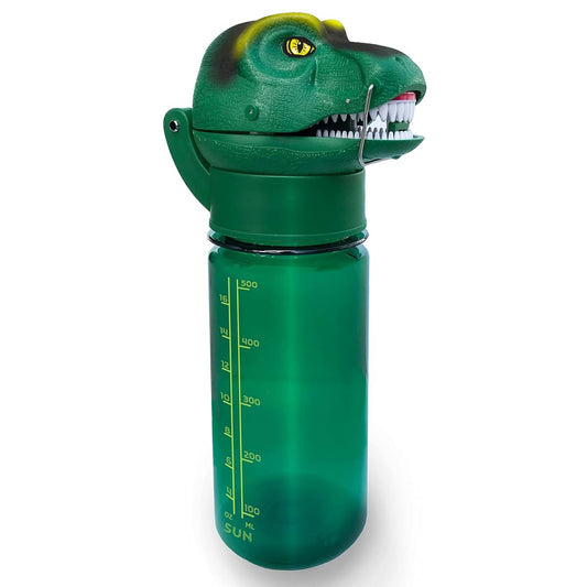 Sun Company RoarBottle T-Rex - Roaring Dinosaur Water Bottle for Kids | Cool Realistic TRex Roar | Spill and Leak-Proof
