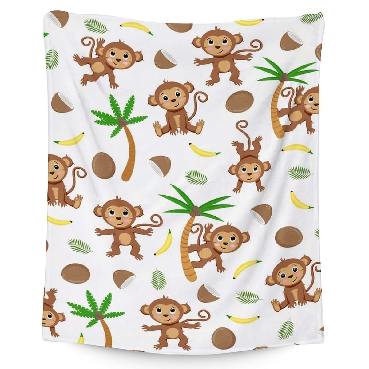 BabyOneStop Monkey Cartoon Flannel Blanket For Kids