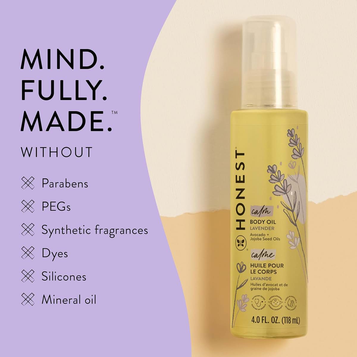 The Honest Company Lavender Infused Body Oil, 4.0 fl oz (photo 2)