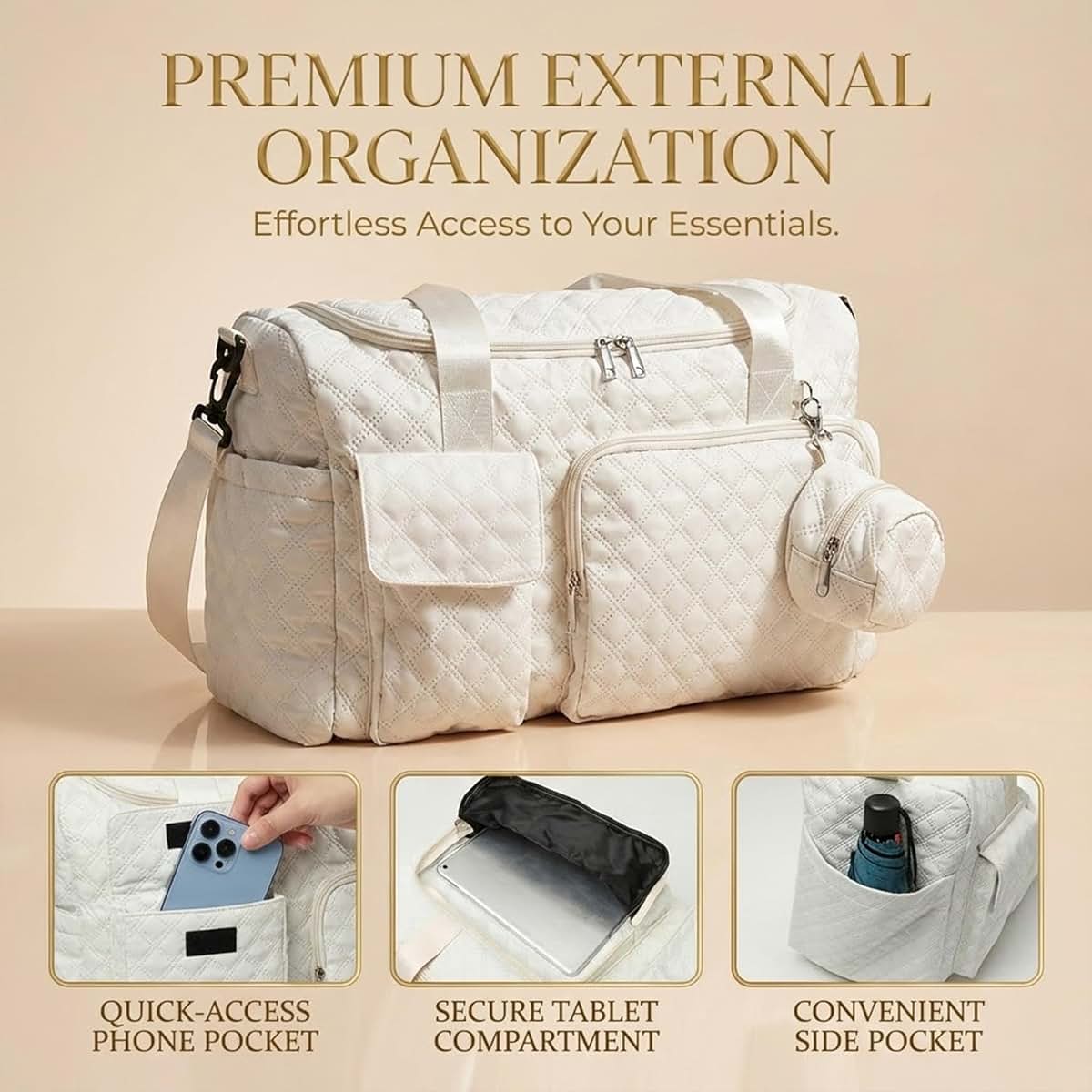 Diaper Tote Bag for Maternity and Travel Essentials