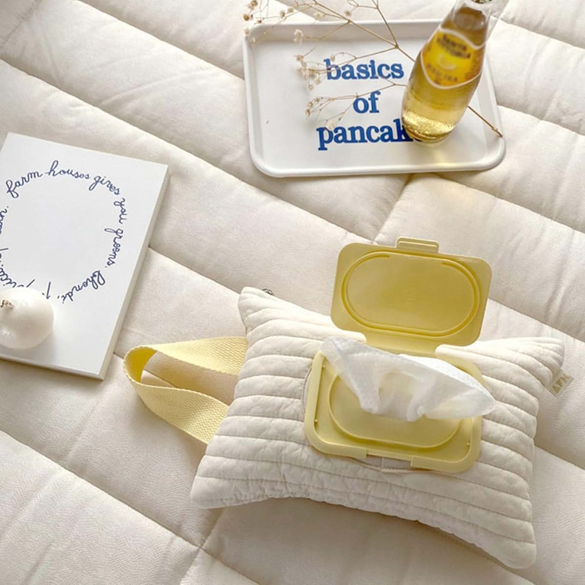 Psdndeww Cotton Dispenser Refillable Wipe Holder Travel Wet Wipe Container (photo 4)