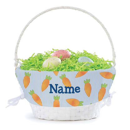 Personalized Planet Personalized Easter Egg Basket for Boy with Handle and Custom Name | Carrot Easter Basket Liners (photo 3)