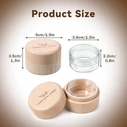 Fosaseua Wooden Umbilical Cord Keepsake Box With Leaf Pattern (photo 2)