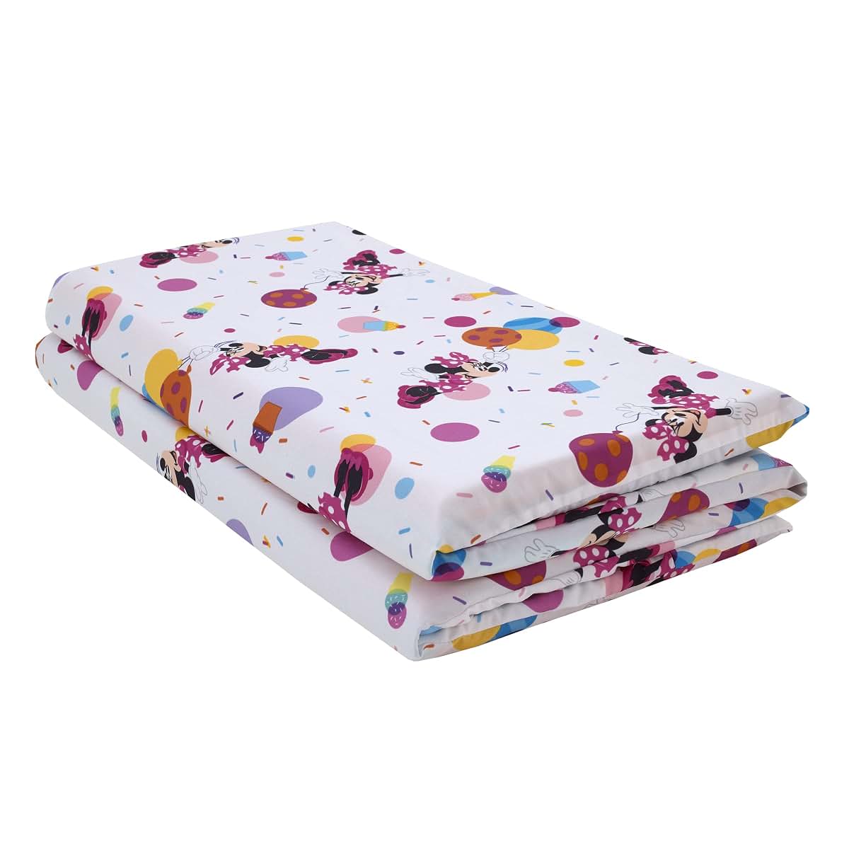 NoJo Disney Minnie Mouse Let's Party Preschool Nap Pad Sheet, Machine Washable