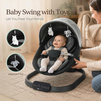 Evolur Comfort Cocoon Baby Swing with Bluetooth and Remote Control (photo 3)