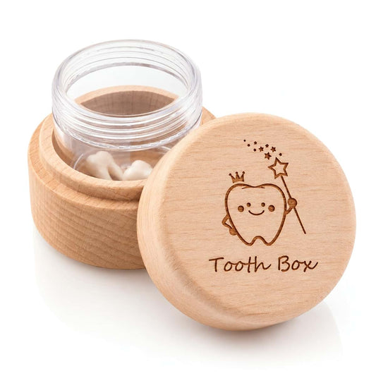 Macuezu Wooden Tooth Keepsake Box For Girls And Boys