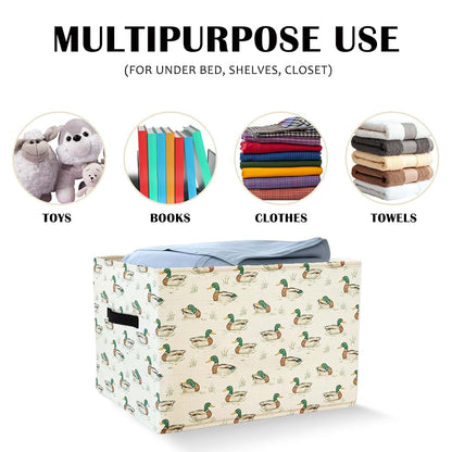 Mallard Duck Storage Basket Organizer for Toys and Clothes