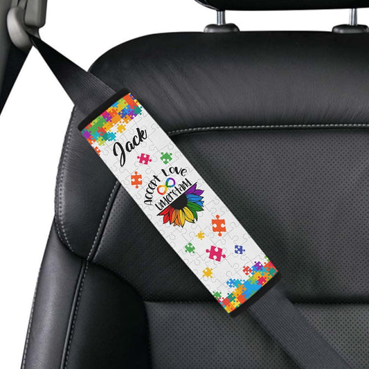 26Thelia Accpet Love Understand Autism Awareness Seat Belt Cover for Kid Family Special Need Autistic Medical Alert Car