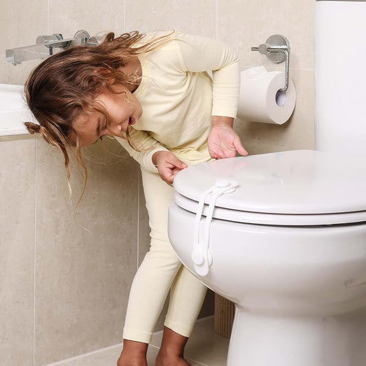 Baby Block Silicone Babyproof Toilet Seat Lock Fits All Toilets Front Latch