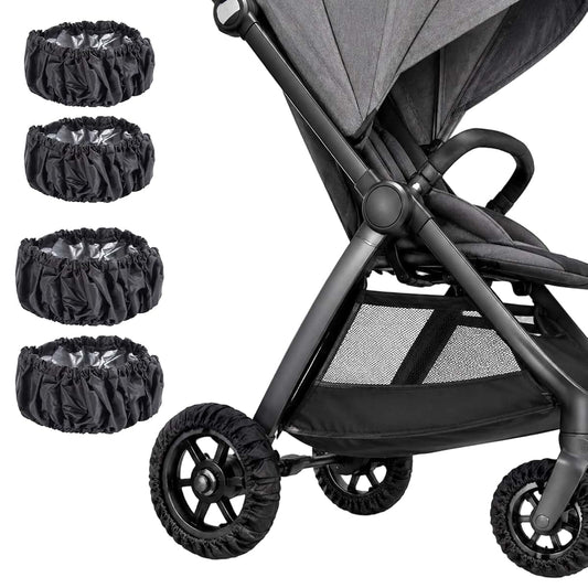 CHZQWAO 4 PCS Baby Stroller Wheel Covers Dustproof Protector