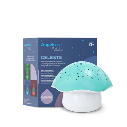 Celeste Mushroom Baby Night Light Musical Projector