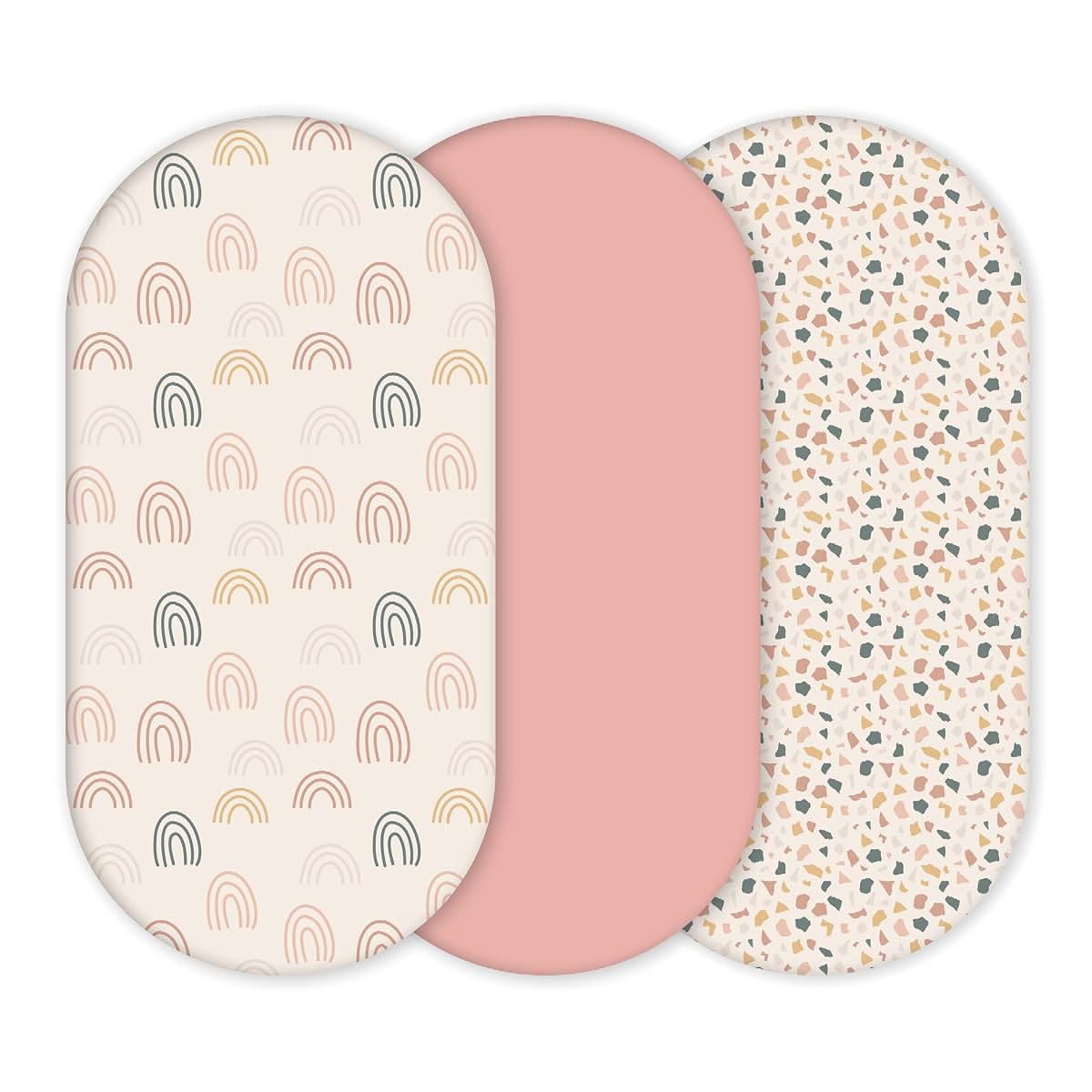 Yunioo Premium Fitted Baby Bassinet Sheets, Changing Pad Cover and Stroller Sheets, Compatible with 4moms Mamaroo