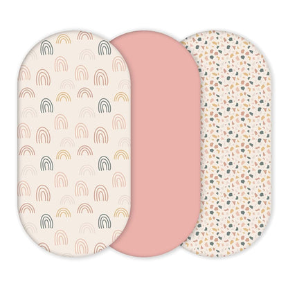 Yunioo Premium Fitted Baby Bassinet Sheets, Changing Pad Cover and Stroller Sheets, Compatible with 4moms Mamaroo
