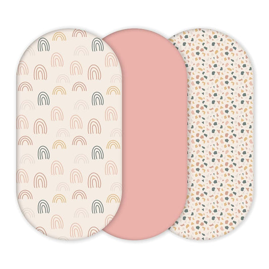 Yunioo Premium Fitted Baby Bassinet Sheets, Changing Pad Cover and Stroller Sheets, Compatible with 4moms Mamaroo