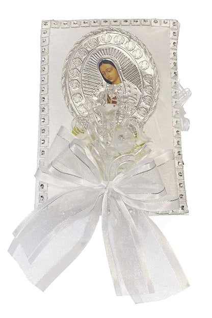SWEA Pea & Lilli White Virgin Mary Baptism Candle Set Kit, 5-Piece Spanish