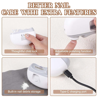 Keggaen 3 in 1 Electric Nail Clippers - White (photo 4)