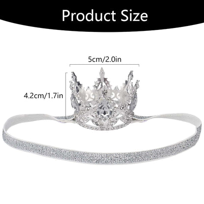 Glitter Baby Crown Headband for Little Girl Princess Birthday Props