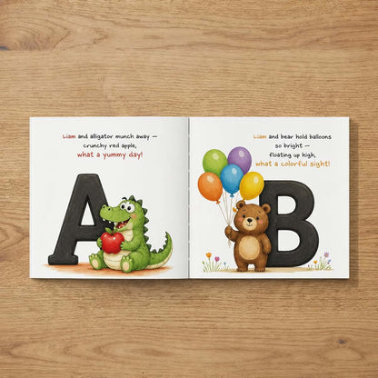 LullabyMall Personalized Baby ABC Story Book,Custom Kids Alphabet Keepsake Gift, First Birthday Present for Toddler 2026 (photo 4)