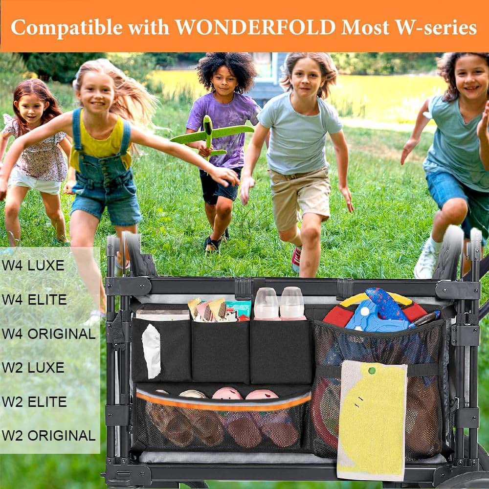 Elfzone Wagon Organizer Storage Attachment | Universal Fit Multi-Pocket Bag