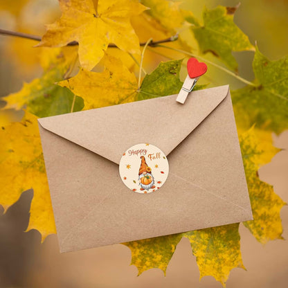 Heyfibro Happy Fall Stickers Roll 500 Pcs 1.5 Inch