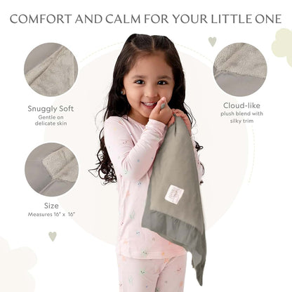 Lovey Security Blanket Plush with Satin Trim for Baby