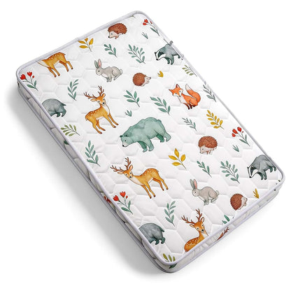 Pack and Play Mattress Pad 38x26x1.5 with Non-Slip Bottom and Breathable Foam Cover