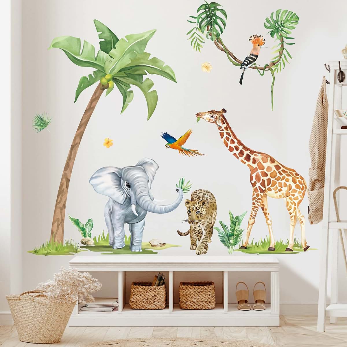 Wondever Jungle Safari Animals Wall Stickers