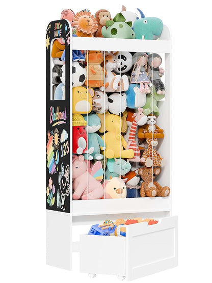 TidyplayCo Stuffed Animal Storage Tower with Blackboard, 51.2 inch H