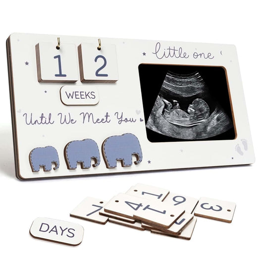 KALOTOYS Sonogram Picture Frame with Interchangeable Weeks & Days – Ultrasound Picture Frames & Pregnancy Countdown