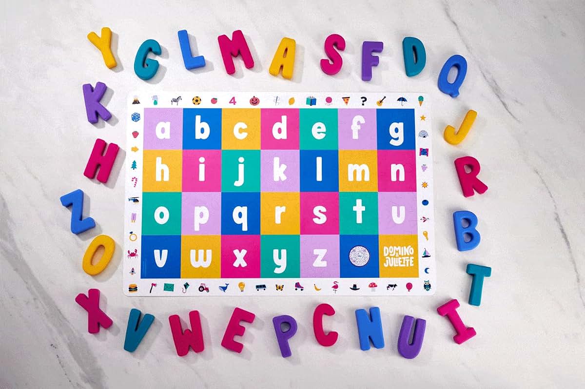 Domino and Juliette Uppercase & Lowercase Alphabet Placemat (photo 3)