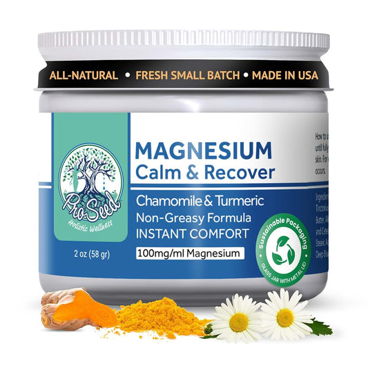 ProSeed Holistic Wellness ProSeed Magnesium Post-Workout Body Lotion, Chamomile Turmeric Oil 2oz