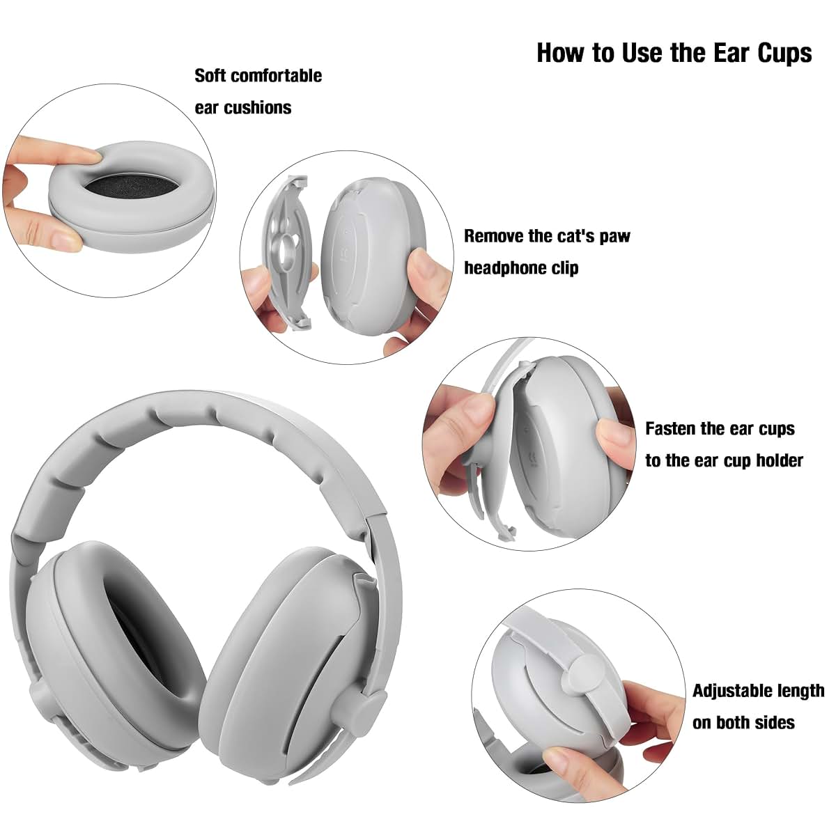 PandaEar Baby Ear Muffs for Noise Reduction | 2-in-1 Protection Ages 0-3