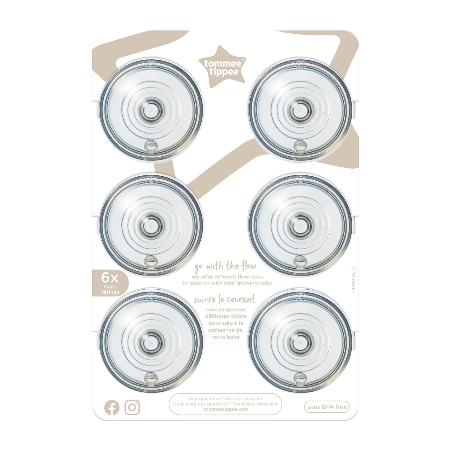 Tommee Tippee Natural Start Baby Bottle Nipples Medium Flow
