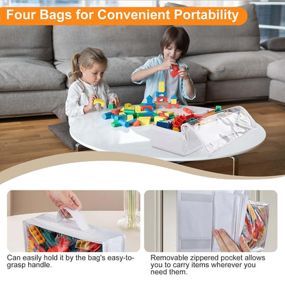 Woodoulogy Over Door Organizer with Removable Pouches for Toy Storage
